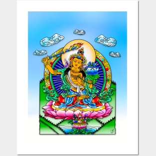 Manjushri, bodhisattva buddist art Posters and Art